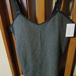 Auden Nursing Tank Cami Dark Gray Size Small Comfortable Padded Cups